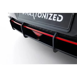 Maxton - Street Pro Central Diffuseur Arriere Hyundai Elantra N Mk7 Noir-Rouge