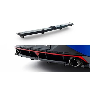 Maxton - Central Arriere Splitter (avec une barre verticale) Hyundai Elantra N Mk7