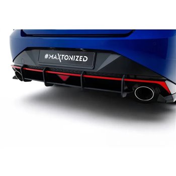 Maxton - Street Pro Central Diffuseur Arriere Hyundai Elantra N Mk7 Rouge