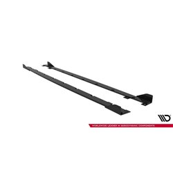 Maxton - Street Pro Rajouts Des Bas De Caisse BMW M135i F70 Noir + Rabats Brillant 