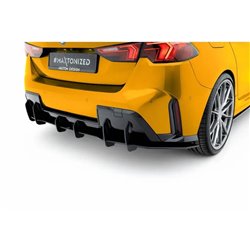 Maxton - Street Pro Central Diffuseur Arriere BMW 1 M-Pack F70 Noir-Rouge