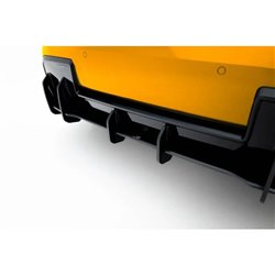 Maxton - Street Pro Central Diffuseur Arriere BMW 1 M-Pack F70 Noir + Rabats Brillant 
