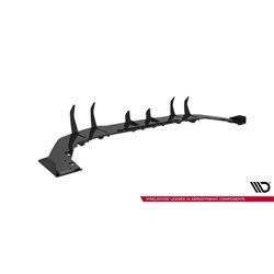 Maxton - Street Pro Central Diffuseur Arriere BMW 1 M-Pack F70 Noir + Rabats Brillant 