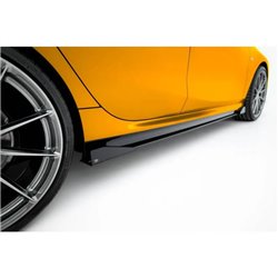 Maxton - Street Pro Rajouts Des Bas De Caisse BMW M135i F70 Noir-Rouge + Rabats Brillant