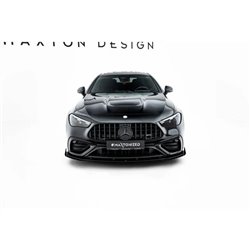 Maxton - Street Pro Lame Du Pare-Chocs Avant Mercedes-AMG CLE 53 C236 Noir-Rouge + Rabats Brillant