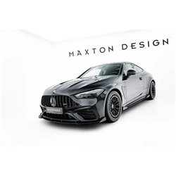 Maxton - Street Pro Lame Du Pare-Chocs Avant Mercedes-AMG CLE 53 C236 Noir-Rouge + Rabats Brillant