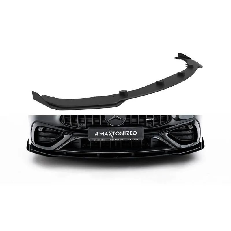 Maxton - Street Pro Lame Du Pare-Chocs Avant Mercedes-AMG CLE 53 C236 Noir + Rabats Brillant