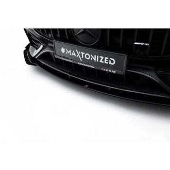 Maxton - Street Pro Lame Du Pare-Chocs Avant Mercedes-AMG CLE 53 C236 Noir + Rabats Brillant 