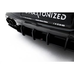 Maxton - Street Pro Central Diffuseur Arriere Mercedes-AMG CLE 53 C236 Noir-Rouge