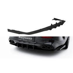 Maxton - Street Pro Central Diffuseur Arriere Mercedes-AMG CLE 53 C236 Noir + Rabats Brillant