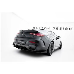 Maxton - Street Pro Central Diffuseur Arriere Mercedes-AMG CLE 53 C236 Noir + Rabats Brillant 