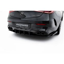 Maxton - Street Pro Central Diffuseur Arriere Mercedes-AMG CLE 53 C236 Noir + Rabats Brillant 