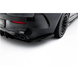 Maxton - Street Pro Central Diffuseur Arriere Mercedes-AMG CLE 53 C236 Noir + Rabats Brillant 