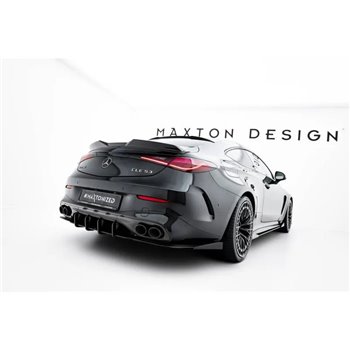 Maxton - Street Pro Central Diffuseur Arriere Mercedes-AMG CLE 53 C236 Noir-Rouge + Rabats Brillant
