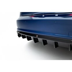Maxton - Diffuseur Arrière Complet Audi A3 Sedan 8V (Version avec embouts d'échappement simples des deux côtés) Version avec emb