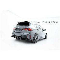 Maxton - Street Pro Lame Du Pare Chocs Arriere V.2 BMW 1 M-Pack F70 Noir-Rouge + Rabats Brillant