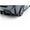 Maxton - Street Pro Lame Du Pare Chocs Arriere V.2 BMW 1 M-Pack F70 Noir-Rouge + Rabats Brillant