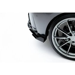Maxton - Street Pro Lame Du Pare Chocs Arriere V.2 BMW 1 M-Pack F70 Noir-Rouge + Rabats Brillant