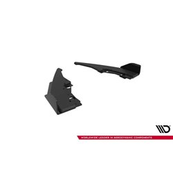 Maxton - Street Pro Lame Du Pare Chocs Arriere V.2 BMW 1 M-Pack F70 Noir-Rouge + Rabats Brillant