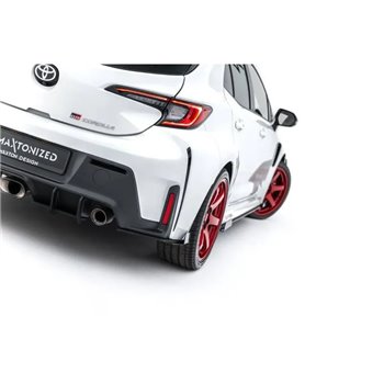 Maxton - Street Pro Lame Du Pare Chocs Arriere Toyota GR Corolla Mk12 Noir-Rouge + Rabats Brillant