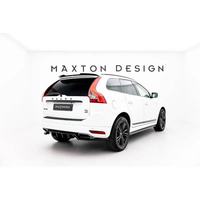 Maxton - Arriere Splitter (avec une barre verticale) Volvo XC60 Mk1 Facelift