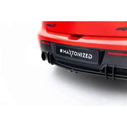 Maxton - Street Pro Central Diffuseur Arriere Mazda 3 MPS Mk1 EU Version Noir-Rouge