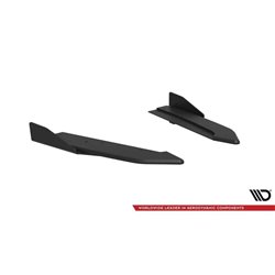 Maxton - Street Pro Lame Du Pare Chocs Arriere Audi A7 S-Line C7 Noir + Rabats Brillant 