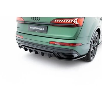 Maxton - Arriere Splitter (avec une barre verticale) Audi Q7 S-Line Mk2 Facelift