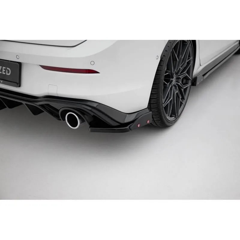 Maxton - Lames De Pare-Chocs Arrière Latérales V.4 + Ailerons Volkswagen Golf GTI / GTE Mk8