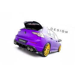 Maxton - Arriere Splitter (avec une barre verticale) V.1 Volkswagen Golf R Hatchback Mk8 / Mk8 Facelift