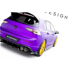 Maxton - Arriere Lame (avec une barre verticale) V.1 Volkswagen Golf R Hatchback Mk8 / Mk8 Facelift 