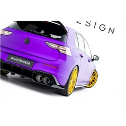 Maxton - Arriere Lame (avec une barre verticale) V.2 Volkswagen Golf R Hatchback Mk8 / Mk8 Facelift 