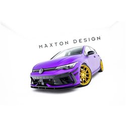 Maxton - Street Pro Lame Du Pare-Chocs Avant Volkswagen Golf R Mk8 Facelift Noir