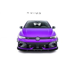 Maxton - Street Pro Lame Du Pare-Chocs Avant Volkswagen Golf R Hatchback Mk8 Facelift Noir + Rabats Brillant 