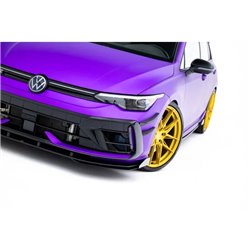 Maxton - Street Pro Lame Du Pare-Chocs Avant Volkswagen Golf R Hatchback Mk8 Facelift Noir + Rabats Brillant 