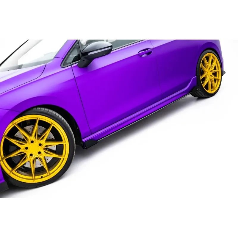 Maxton - Street Pro Rajouts Des Bas De Caisse Volkswagen Golf R Hatchback Mk8 / Mk8 Facelift Noir + Rabats Brillant
