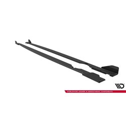 Maxton - Street Pro Rajouts Des Bas De Caisse Volkswagen Golf R Hatchback Mk8 / Mk8 Facelift Noir + Rabats Brillant 