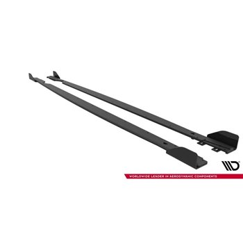 Maxton - Street Pro Rajouts Des Bas De Caisse Volkswagen Golf R Hatchback Mk8 / Mk8 Facelift Noir + Rabats Brillant 