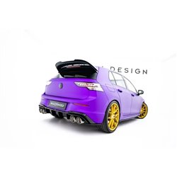 Maxton - Street Pro Lame Du Pare Chocs Arriere V.2 Volkswagen Golf R Hatchback Mk8 / Mk8 Facelift Noir-Rouge