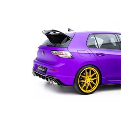 Maxton - Street Pro Lame Du Pare Chocs Arriere V.2 Volkswagen Golf R Hatchback Mk8 / Mk8 Facelift Noir-Rouge