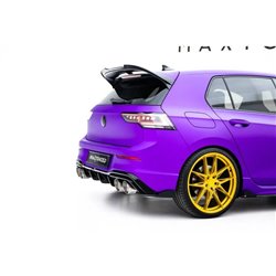 Maxton - Street Pro Lame Du Pare Chocs Arriere V.2 V.2 Volkswagen Golf R Hatchback Mk8 / Mk8 Facelift Noir + Rabats Brillant 
