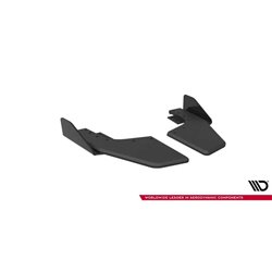 Maxton - Street Pro Lame Du Pare Chocs Arriere V.2 V.2 Volkswagen Golf R Hatchback Mk8 / Mk8 Facelift Noir + Rabats Brillant 
