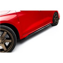 Maxton - Street Pro Rajouts Des Bas De Caisse Audi RS3 Sportback 8Y Facelift Noir + Rabats Brillant