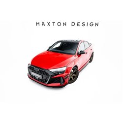 Maxton - Street Pro Lame Du Pare-Chocs Avant Audi RS3 Sportback 8Y Facelift Noir-Rouge + Rabats Brillant