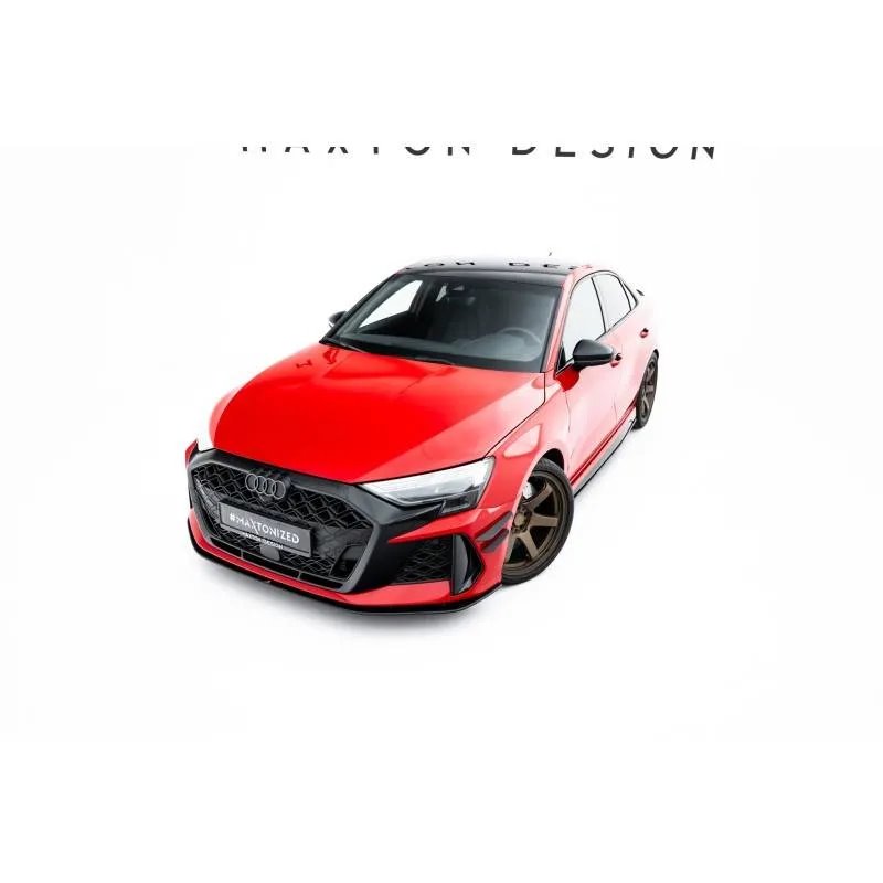Maxton - Street Pro Lame Du Pare-Chocs Avant Audi RS3 Sportback 8Y Facelift Noir-Rouge