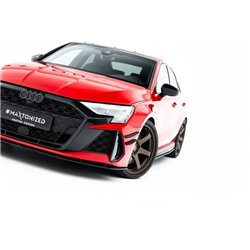 Maxton - Street Pro Lame Du Pare-Chocs Avant Audi RS3 Sportback 8Y Facelift Noir-Rouge