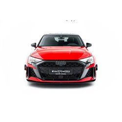 Maxton - Street Pro Lame Du Pare-Chocs Avant Audi RS3 Sportback 8Y Facelift Noir-Rouge