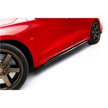 Maxton - Street Pro Rajouts Des Bas De Caisse Audi RS3 Sportback 8Y Facelift Noir-Rouge + Rabats Brillant