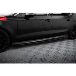 Maxton - Street Pro Rajouts Des Bas De Caisse Audi A7 RS7 Look C7 Noir + Rabats Brillant