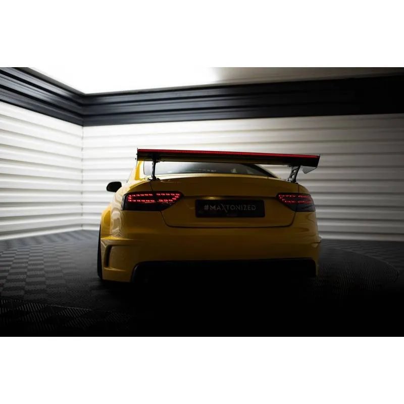 Maxton - Carbon Spoiler With External Brackets Uprights + LED Audi A5 Coupe 8T